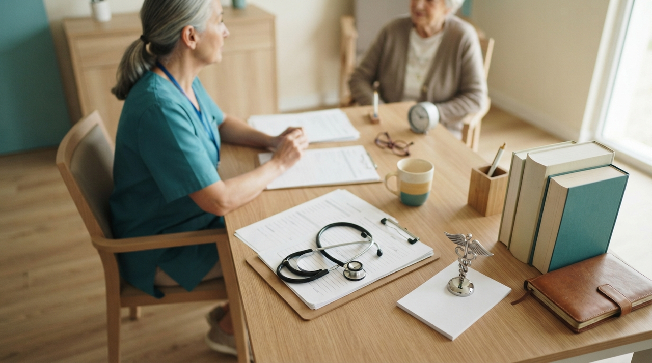 Médecin coordonnateur en EHPAD lors d'une consultation de télécoordination à distance